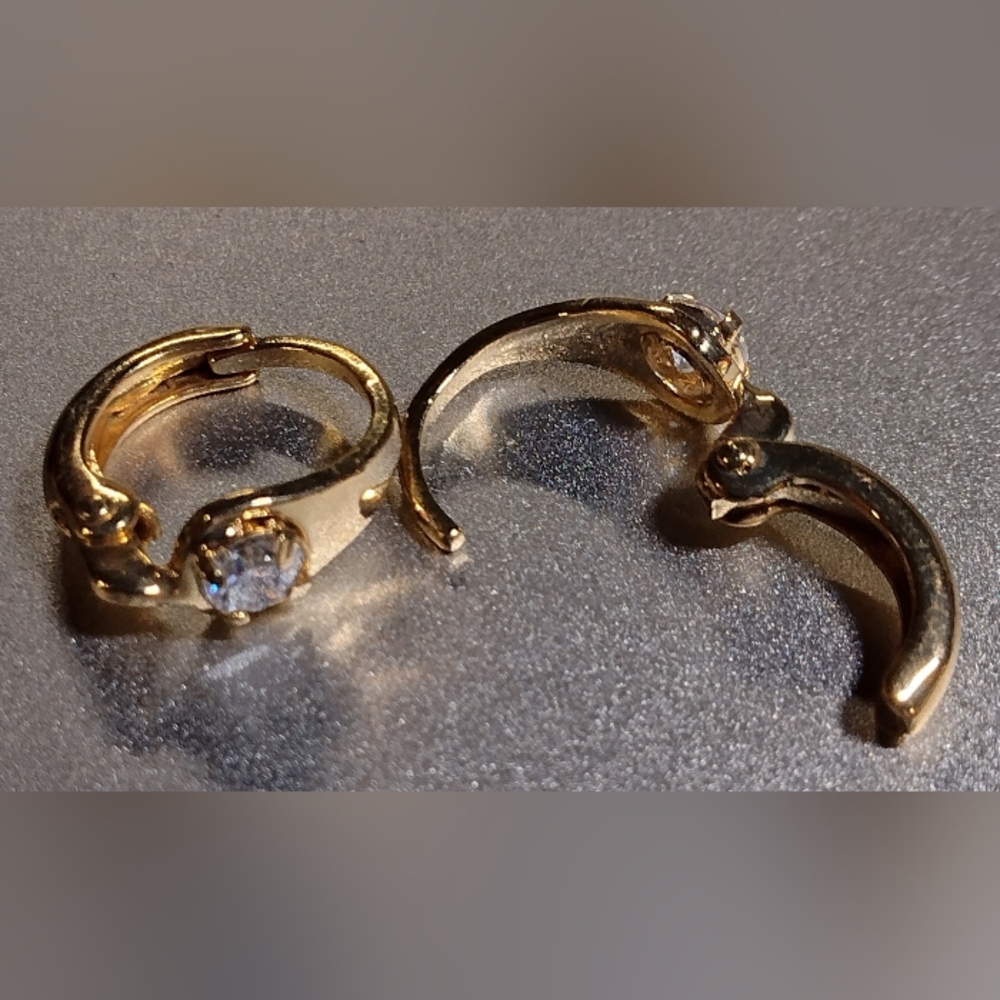 Triple Gold Plated Tiny Hoop Earrings